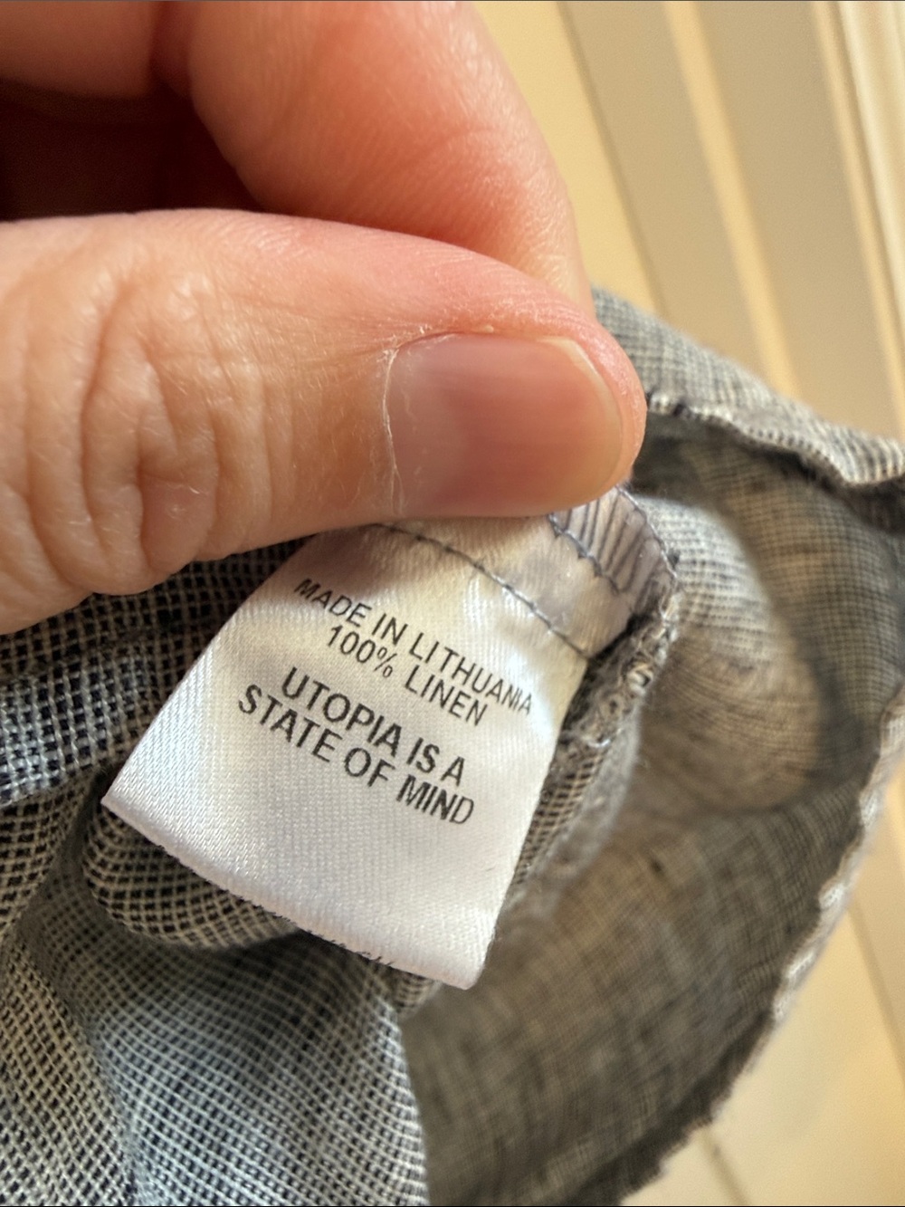 Flax woven blue linen set - Picture 4 of 11